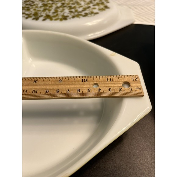 3pc- Vtg Pyrex 1-1/2qt Divided Casserole w/Lid & 2 1/2qt Casserole Dish Ovenware - Picture 9 of 12